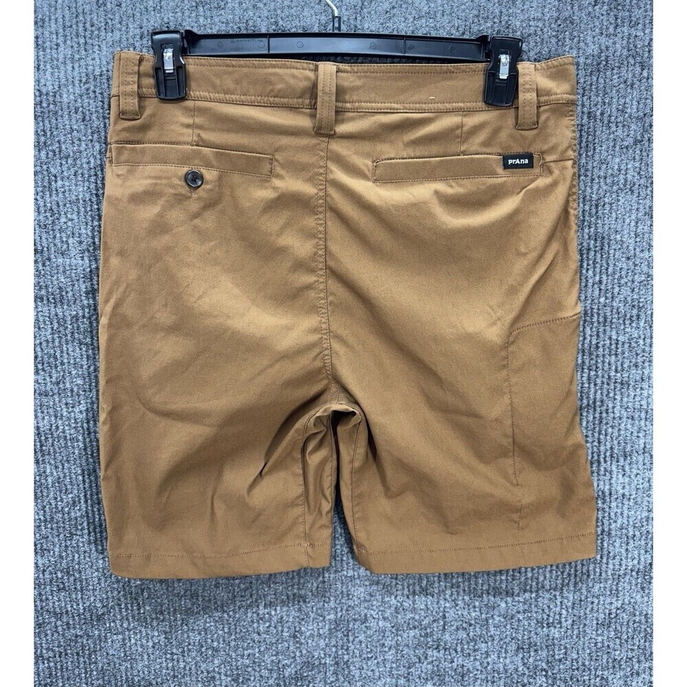 Prana Alameda Shorts Mens 34 Brown Tan Standard Fit Stretch Cargo Nylon 9” Ins. - Picture 2 of 10